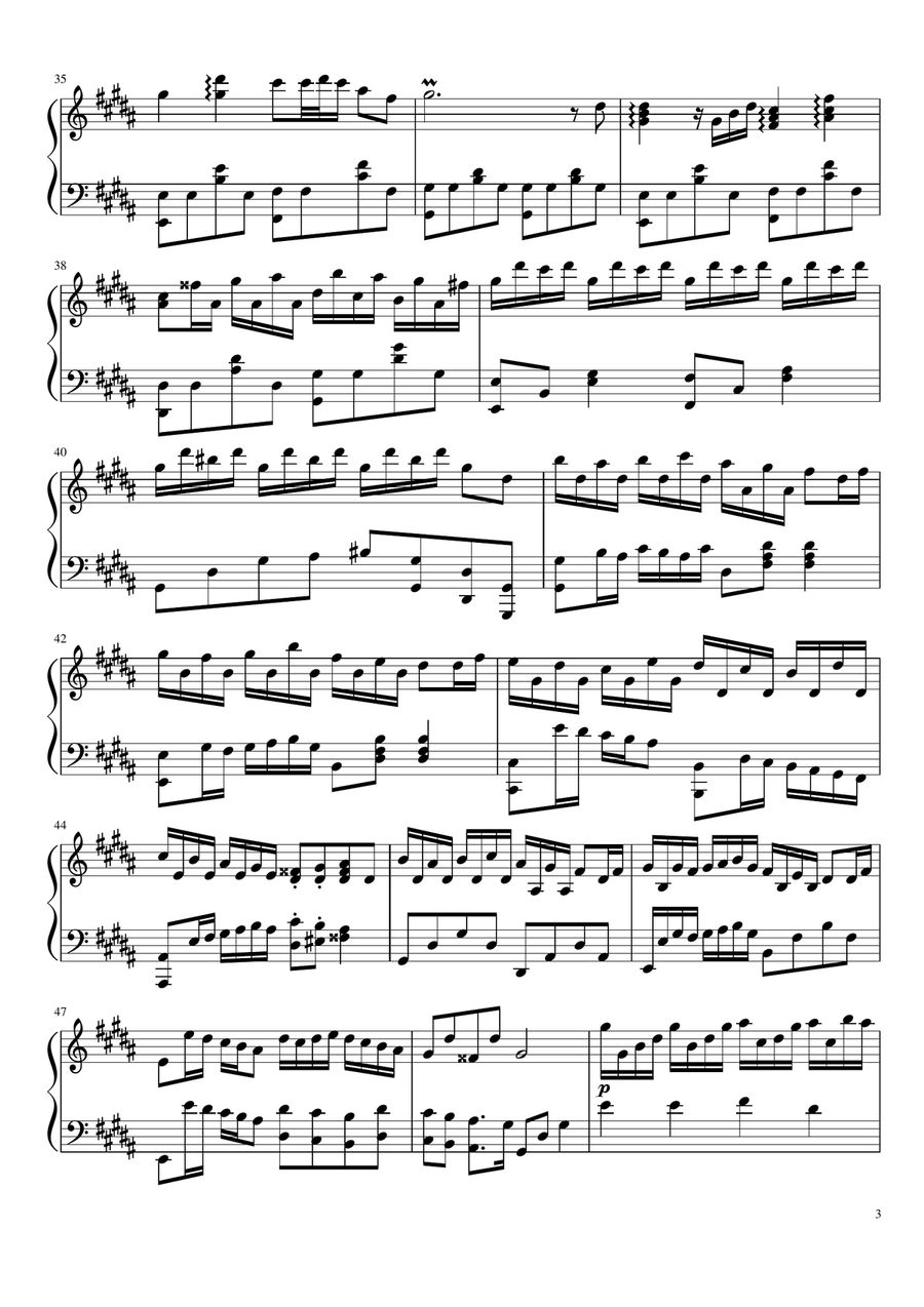 Flower Dance Piano Solo scores gallery preview page 3