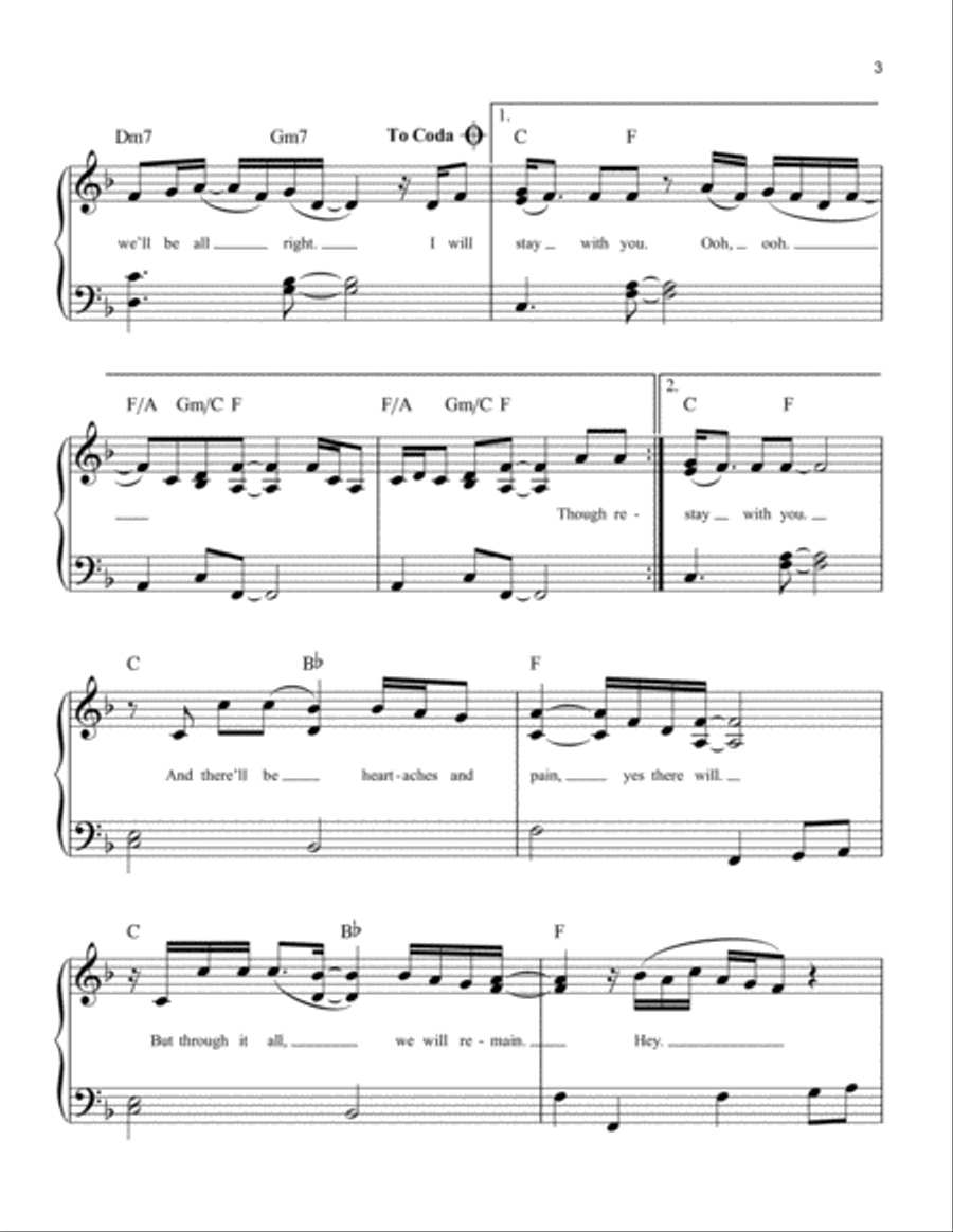 Stay With You Easy Piano scores gallery preview page 3
