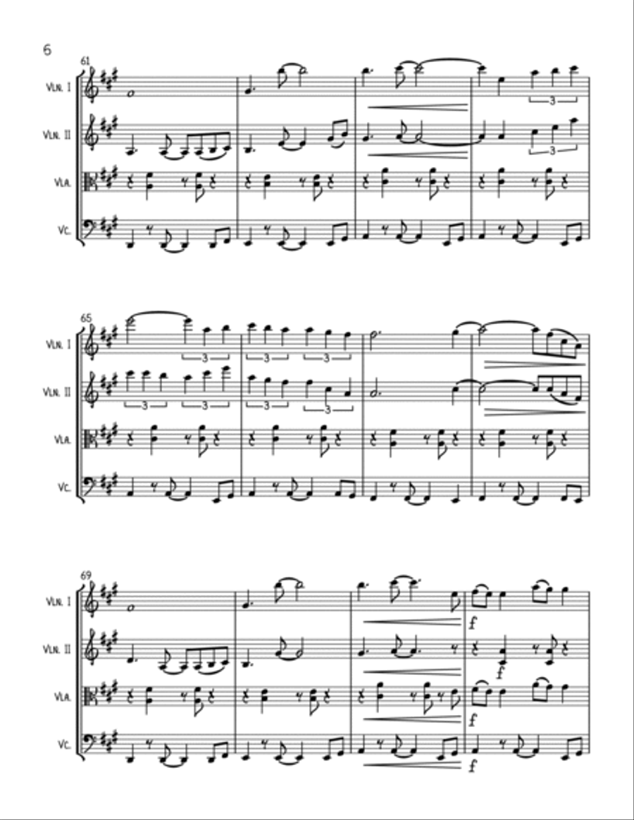 Stand By Me Stand By Me String Quartet scores gallery preview page 6