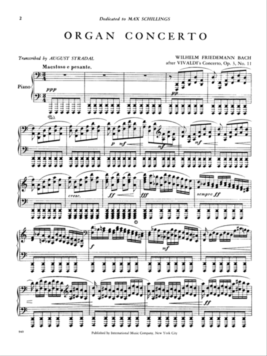 Organ Concerto In D Minor, Opus 3, No. 11, Rv 565
