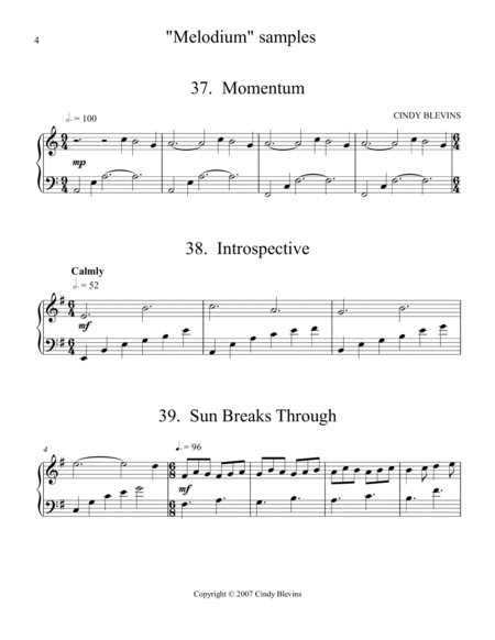 Melodium, 60 Short, Original Piano Solos, Easy - Intermediate image number null