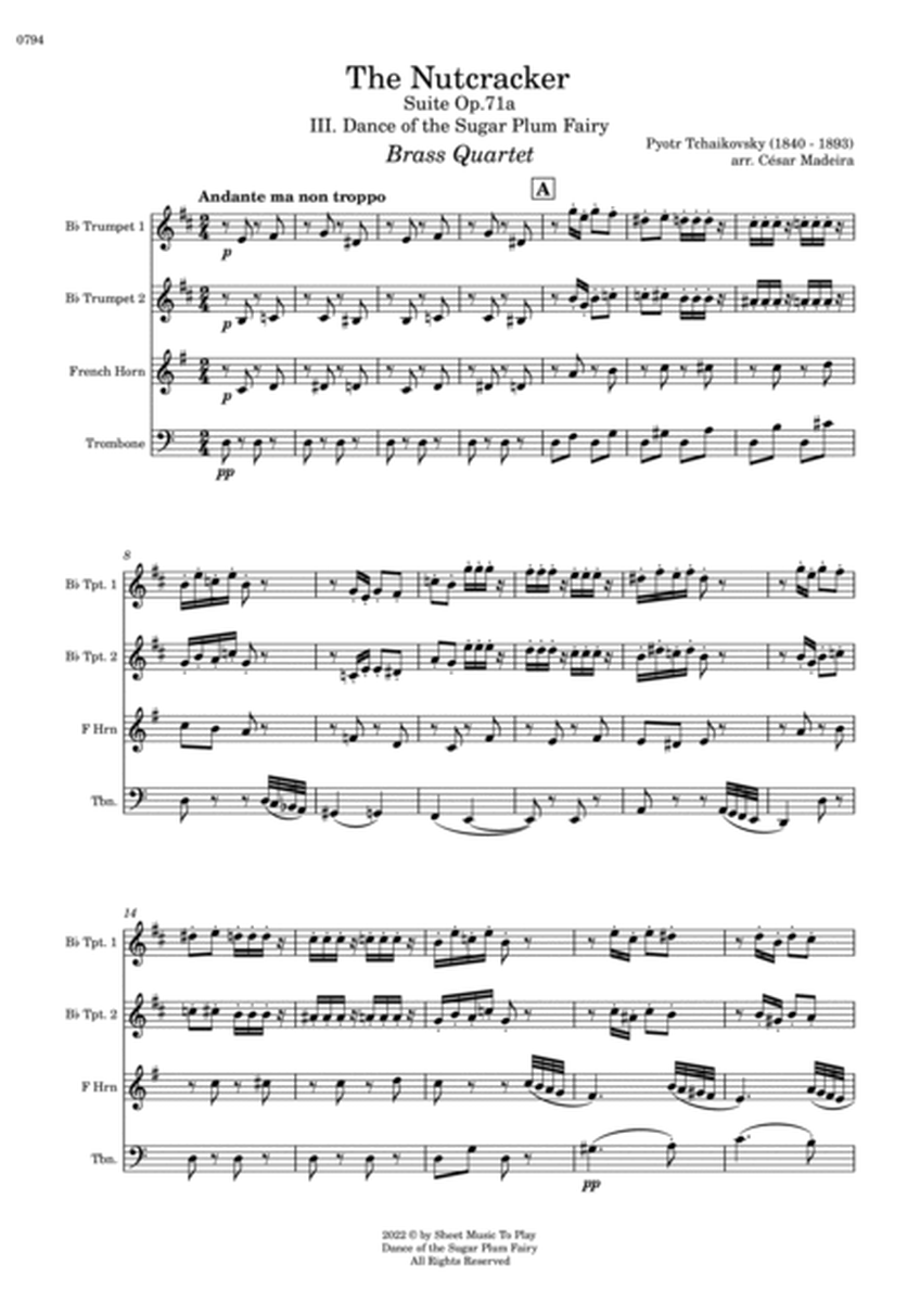 Dance of the Sugar Plum Fairy - Brass Quartet (Full Score) - Score Only image number null