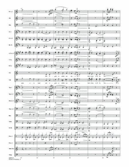 Hymn to Freedom - Conductor Score (Full Score)
