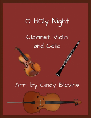 Book cover for O Holy Night, Clarinet, Violin and Cello Trio