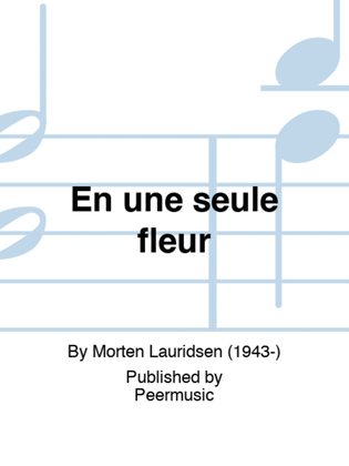 Book cover for En une seule fleur
