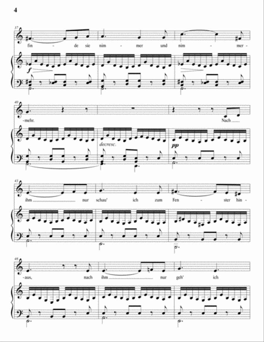 SCHUBERT: Gretchen am Spinnrade, D. 118 (transposed to B-flat minor) Voice scores gallery preview page 5