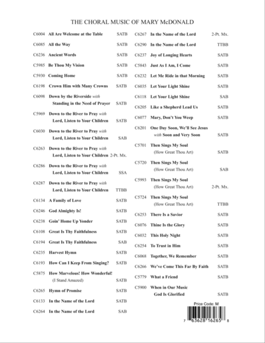 Hymn of Promise 4-Part scores gallery preview page 12