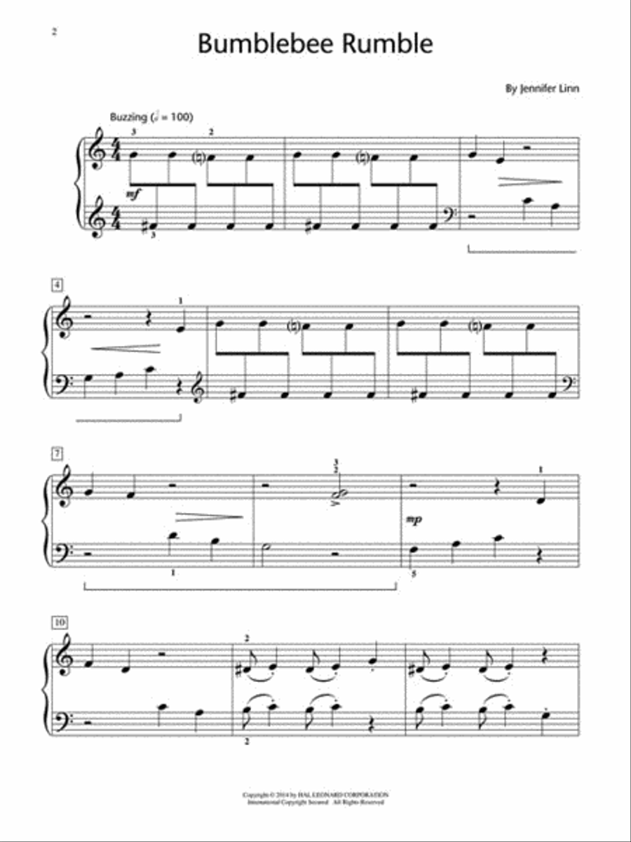 Bumblebee Rumble Bumblebee Rumble Piano Method scores gallery preview page 2