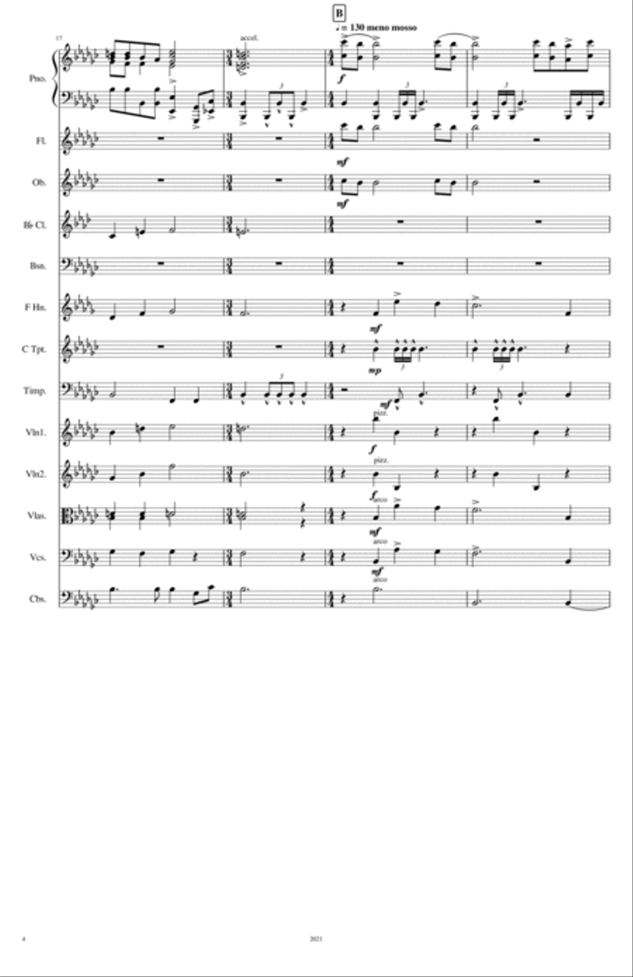 Piano Concerto # 1 - 1st movement Full Orchestra scores gallery preview page 5
