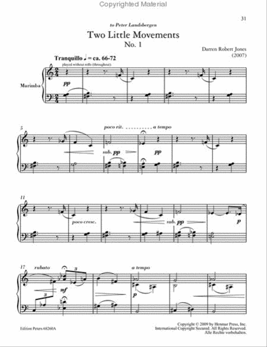 Intermediate Masterworks for Marimba Marimba scores gallery preview page 6