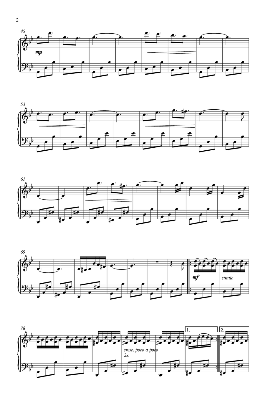 Lonely Dance Piano Solo scores gallery preview page 2