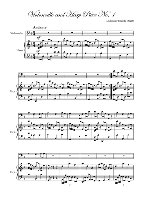 Book cover for Violoncello and Harp Piece No. 1