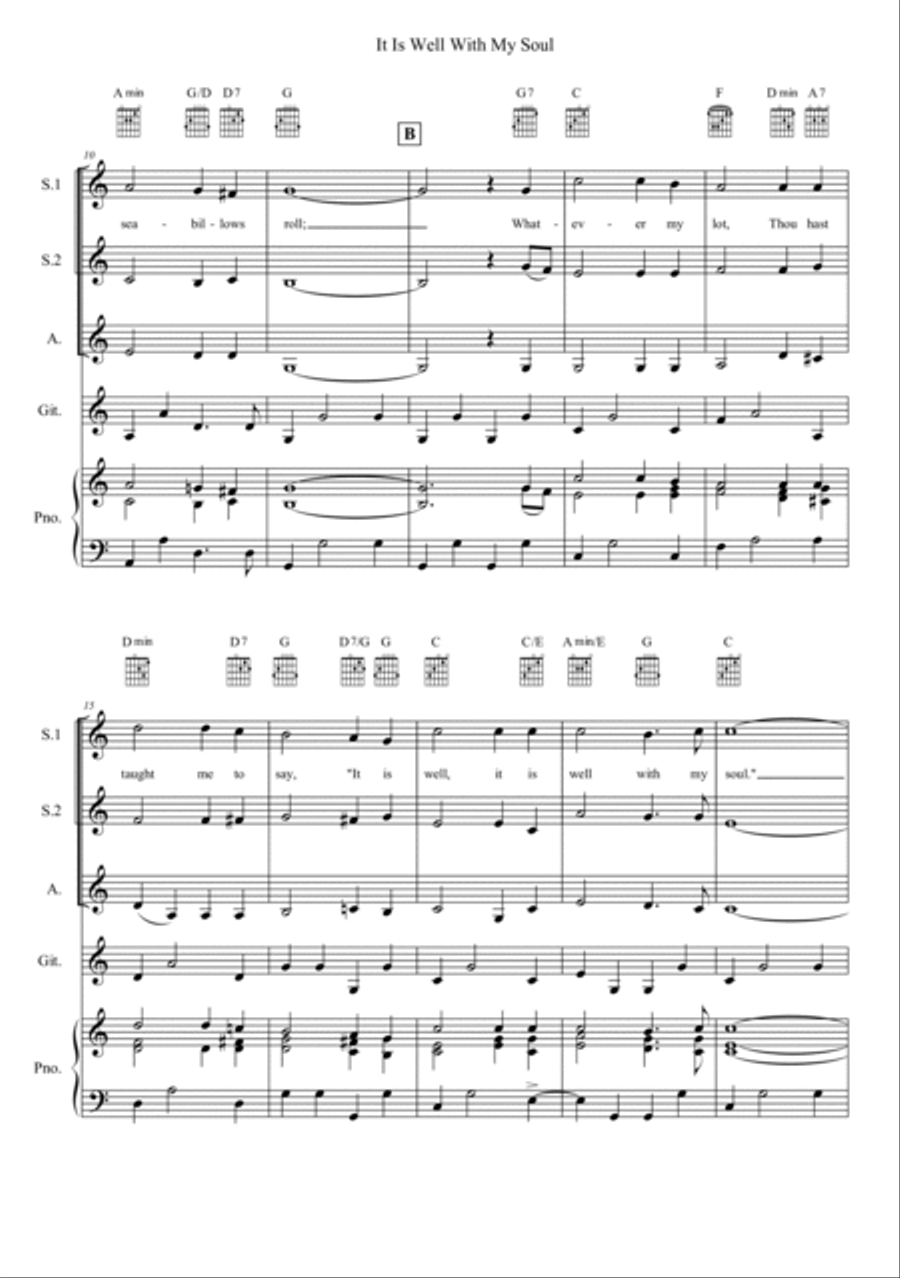 It Is Well With My Soul SSA scores gallery preview page 2