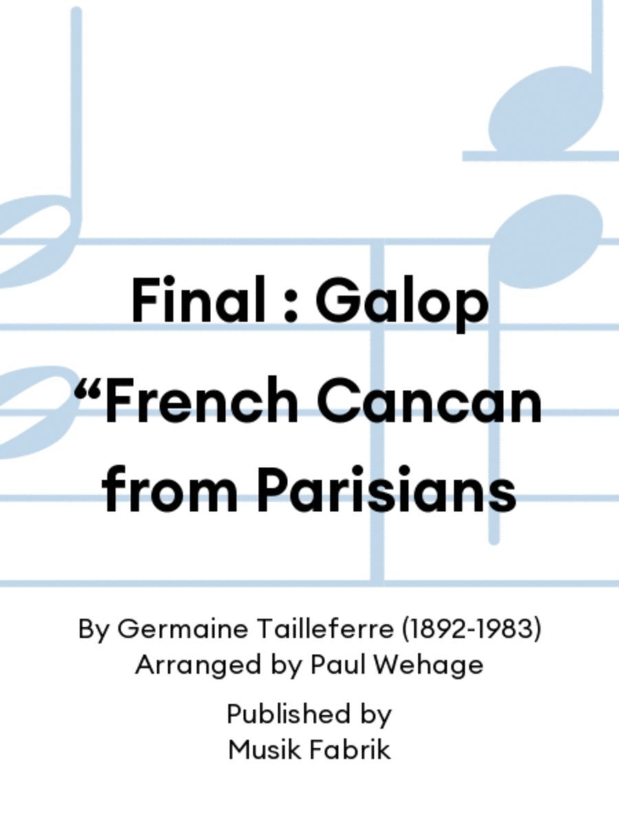 Final : Galop “French Cancan from Parisians Score scores gallery preview page 1