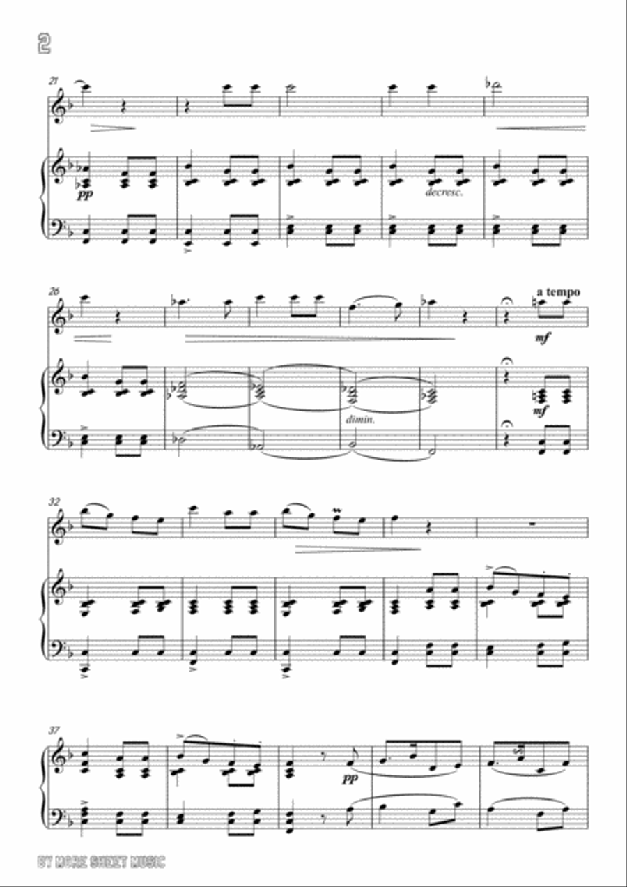 Schubert-Lachen und Weinen,for Flute and Piano Flute Solo scores gallery preview page 4