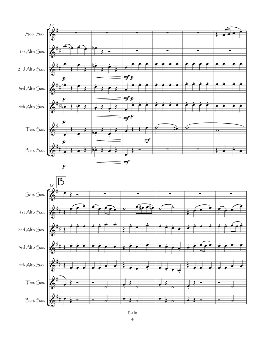 Belle Woodwind Ensemble scores gallery preview page 6