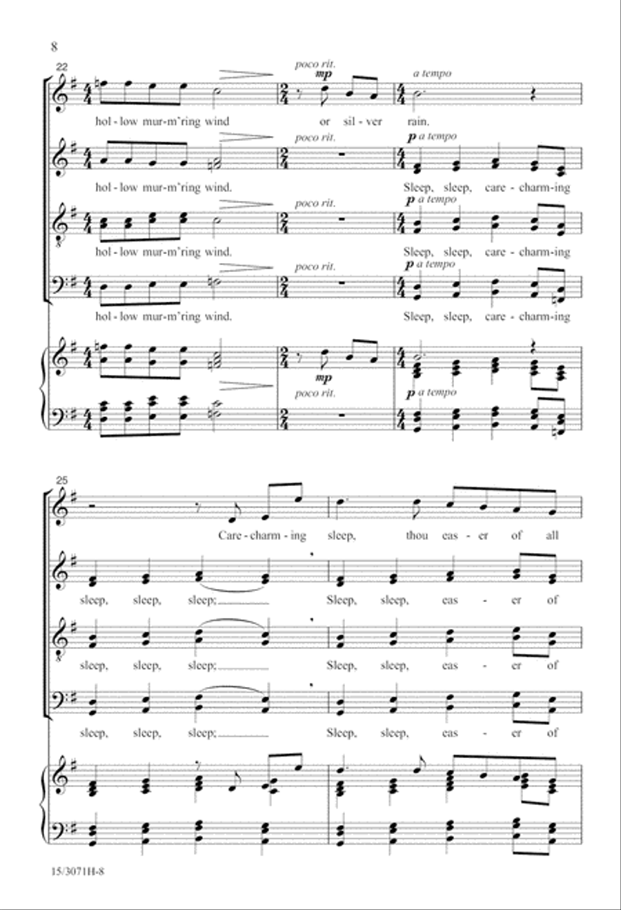 Care-charming Sleep Care-charming Sleep Divisi scores gallery preview page 8