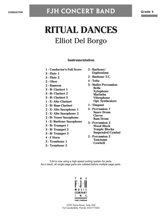Book cover for Ritual Dances: Score