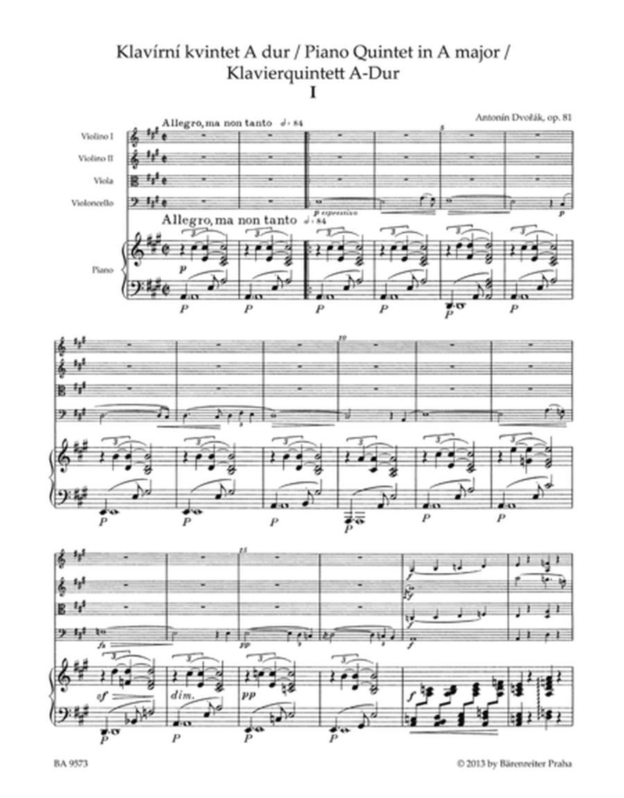 Piano Quintet A major op. 81