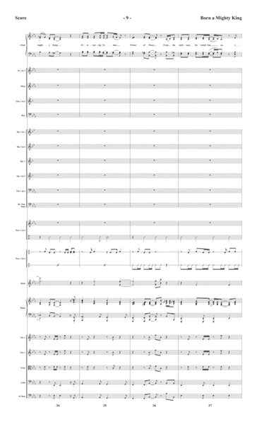 Born a Mighty King - Orchestral Score and CD with Printable Parts