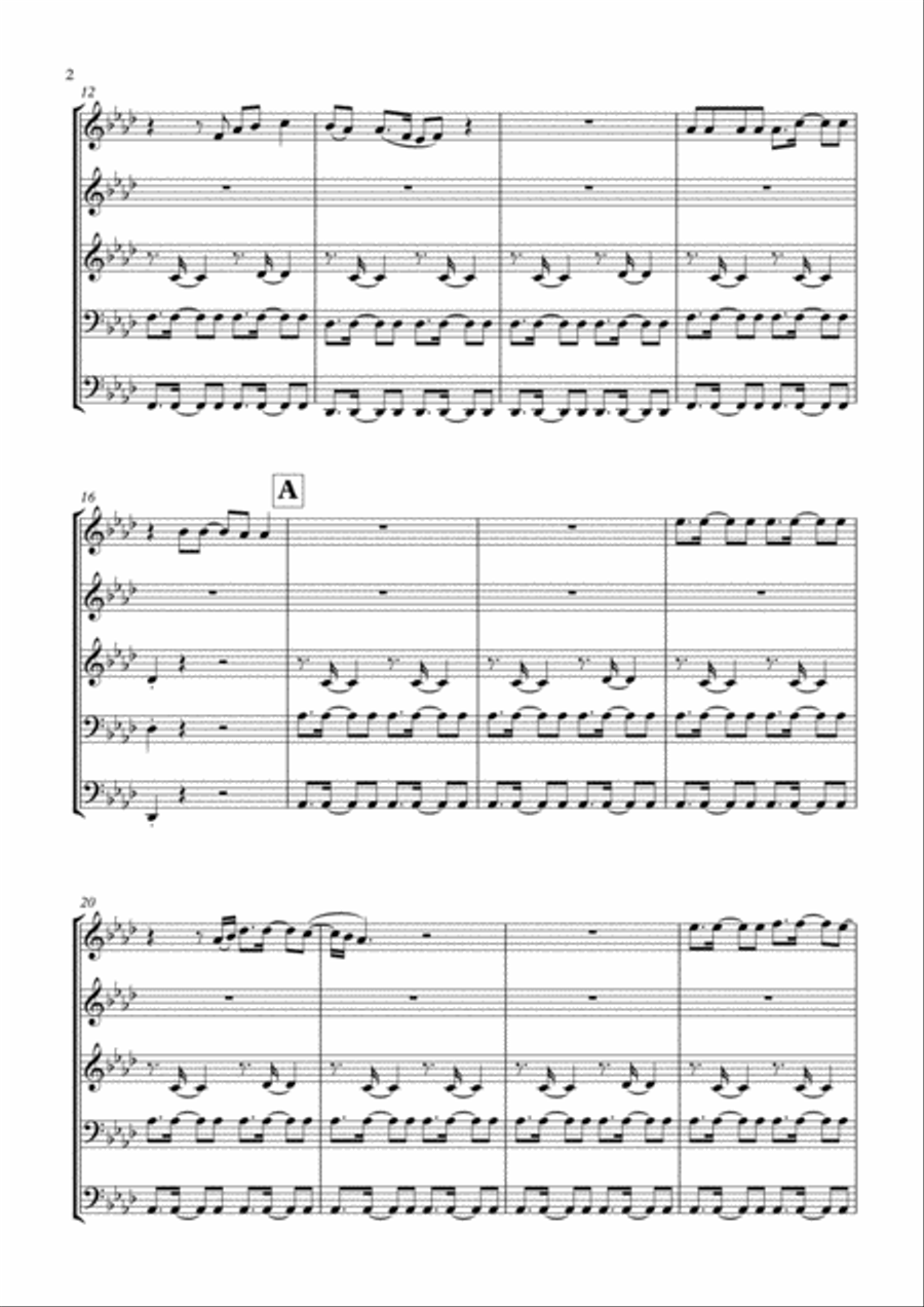 I Lived I Lived Brass Ensemble scores gallery preview page 2