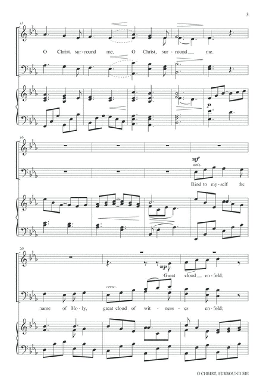 O Christ Surround Me Choir scores gallery preview page 3