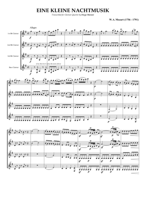 Eine Kleine Nachtmusik for Clarinet Quartet