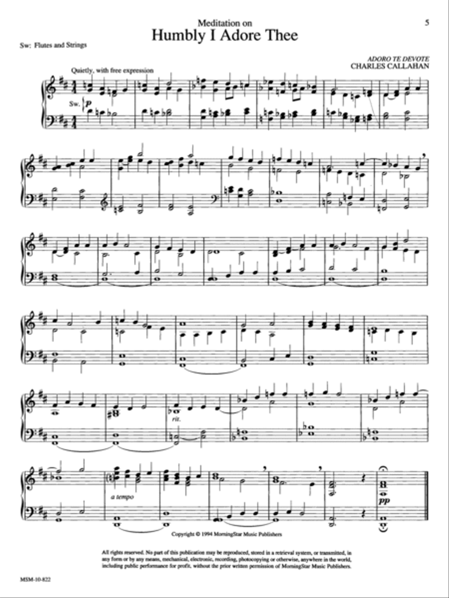 Communion Music for Manuals, Set 1 Organ scores gallery preview page 3