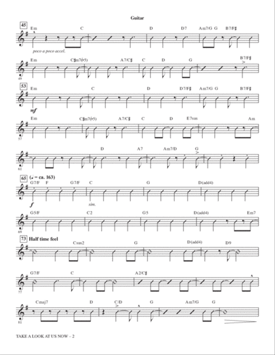 Take A Look At Us Now (from Lyle, Lyle, Crocodile) (arr. Mac Huff) - Guitar Choir scores gallery preview page 2