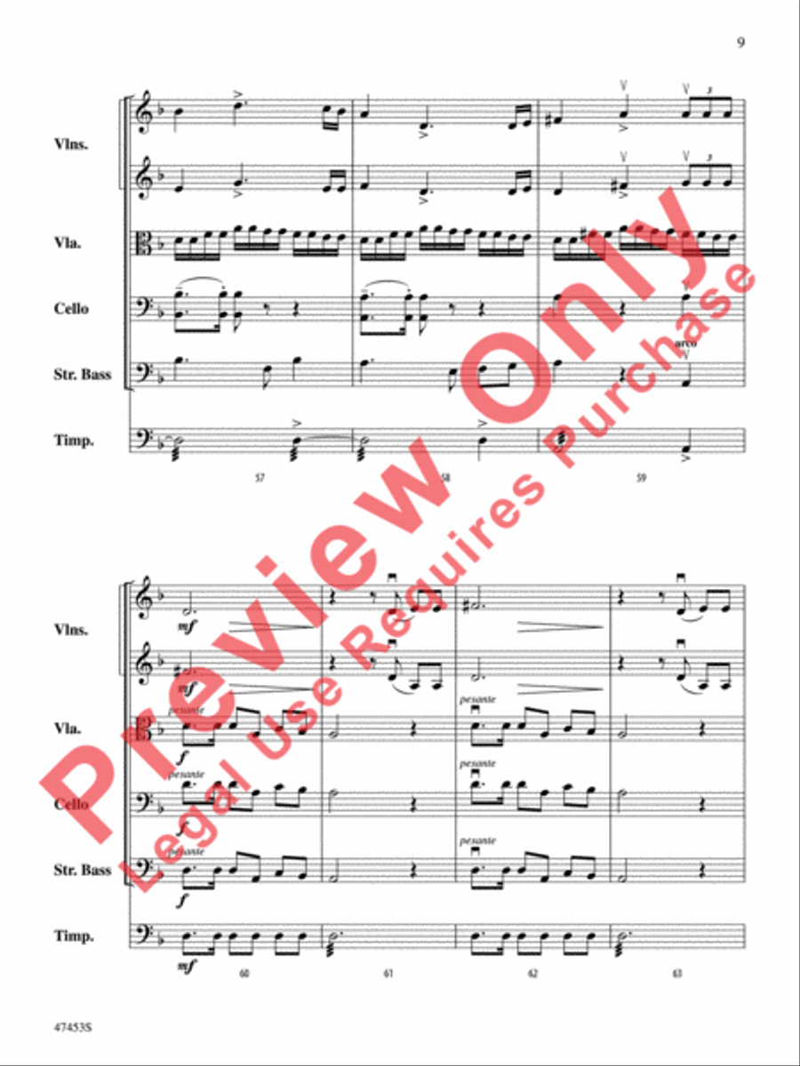 Symphony No. 2, Finale String Orchestra scores gallery preview page 10