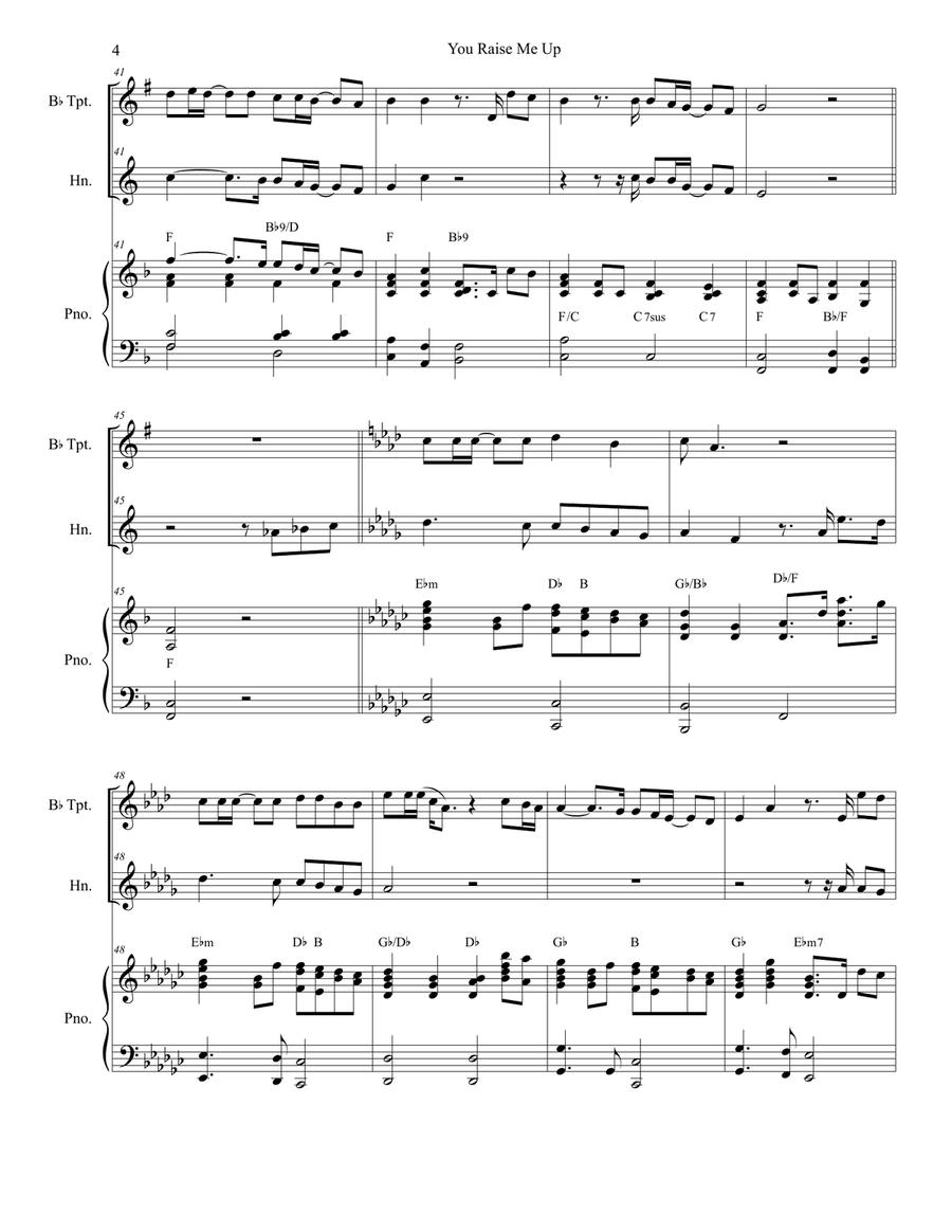 You Raise Me Up You Raise Me Up Brass Duet scores gallery preview page 4
