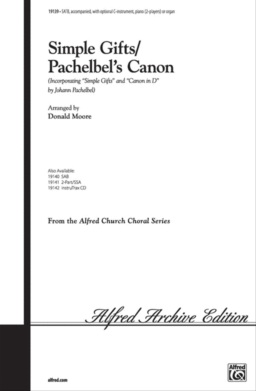 Simple Gifts / Pachelbel's Canon 4-Part scores gallery preview page 1