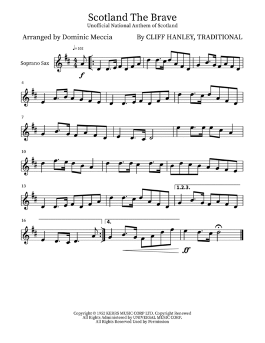 Scotland The Brave Small Ensemble scores gallery preview page 3