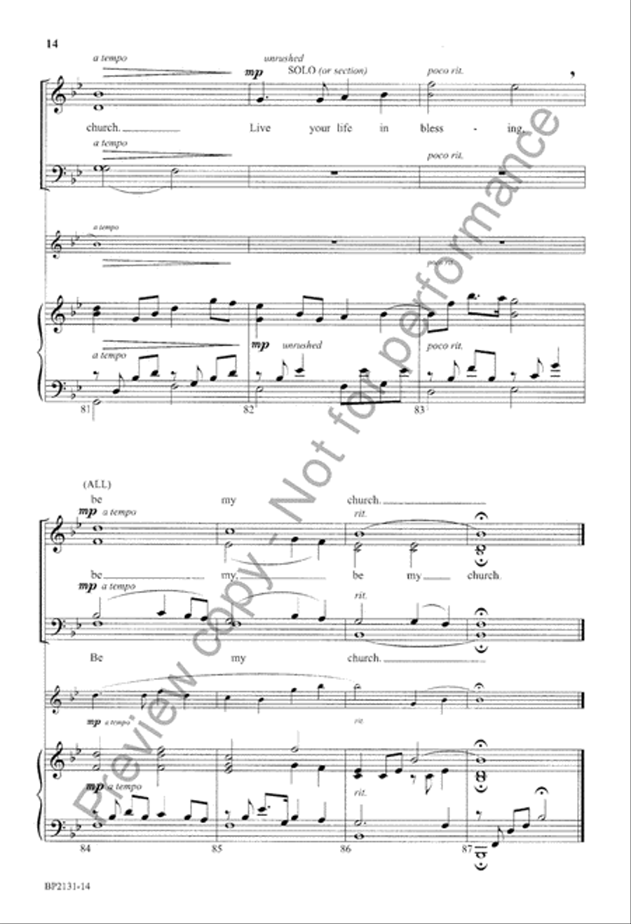 Be My Church Be My Church 4-Part scores gallery preview page 15