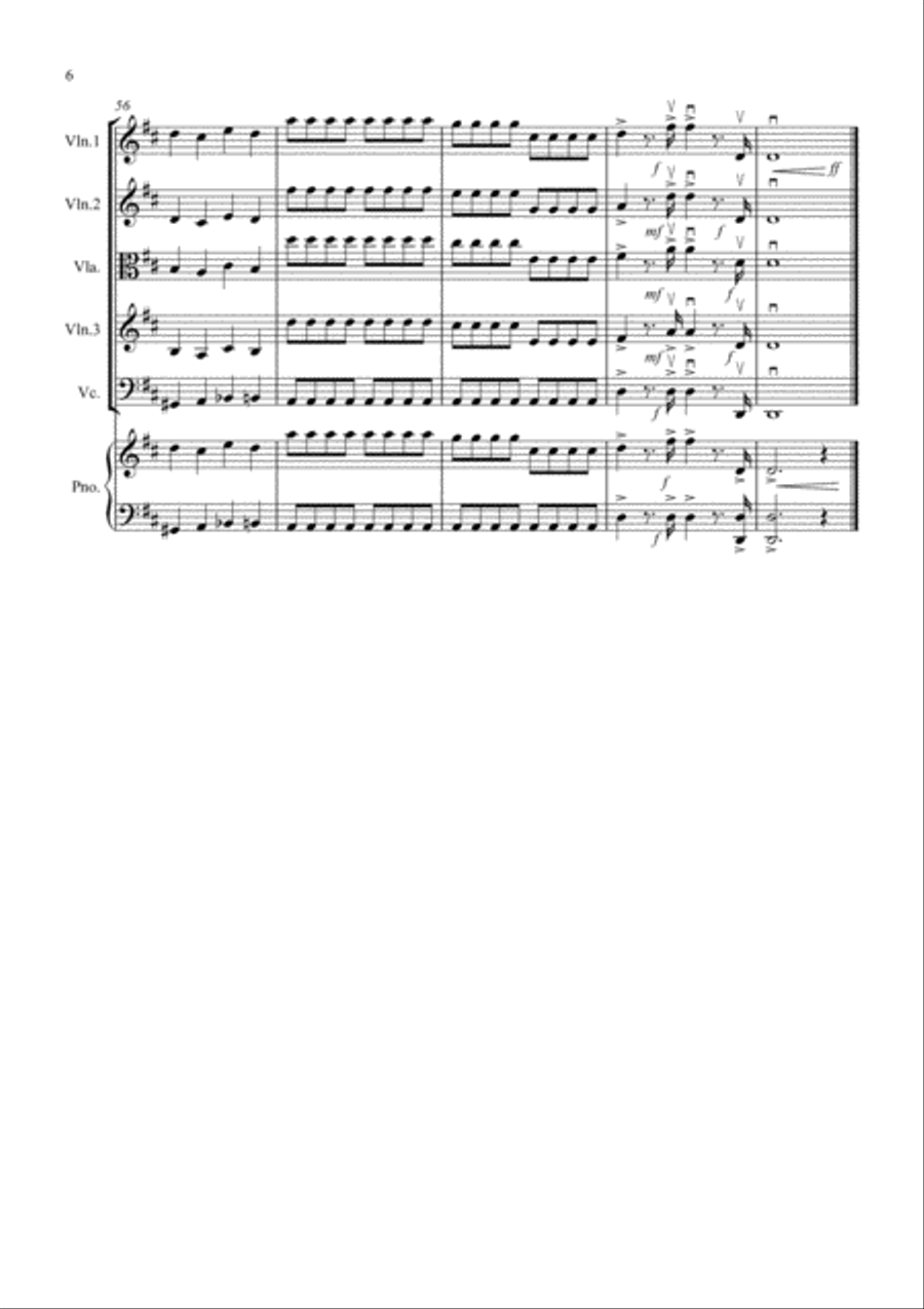 1812 Overture for String Quartet String Quartet scores gallery preview page 6