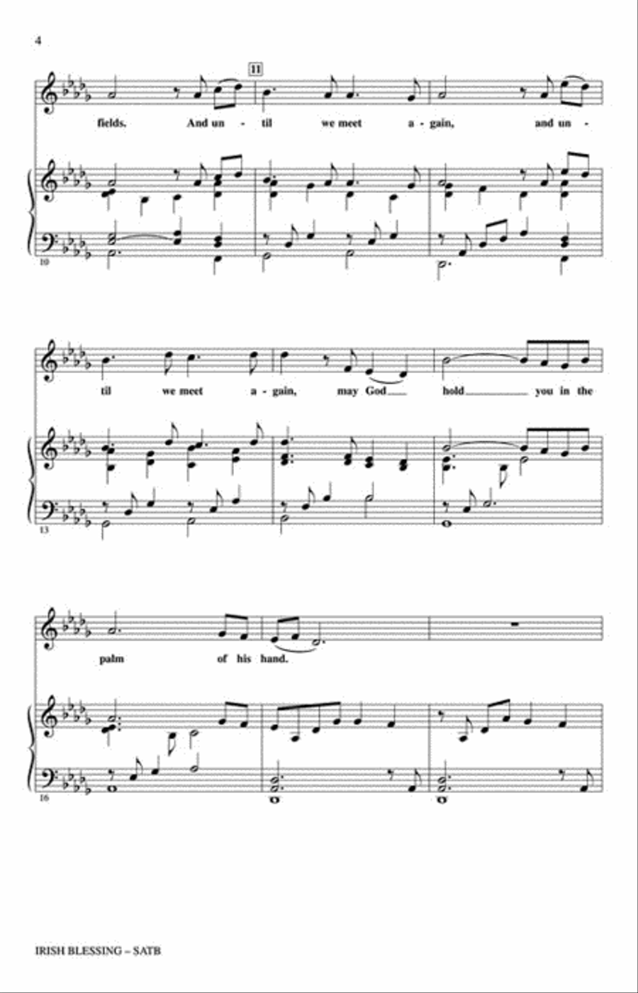 Irish Blessing 4-Part scores gallery preview page 3