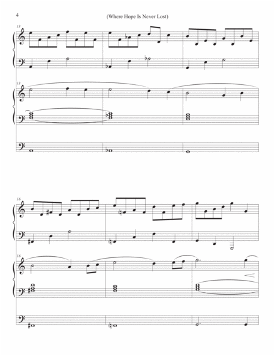Where Hope Is Never Lost - Piano & Organ Where Hope Is Never Lost - Piano & Organ Piano scores gallery preview page 4