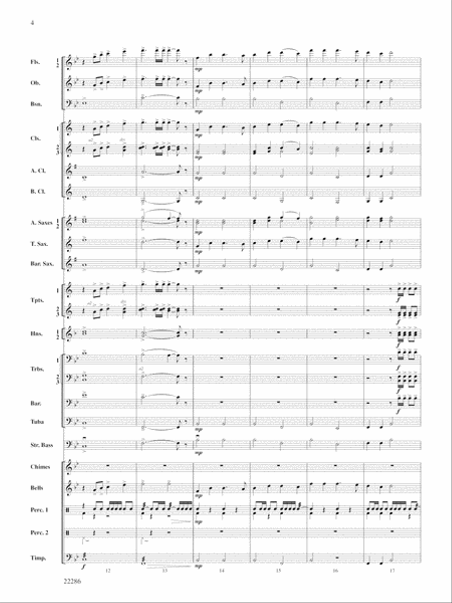 Christmas Fanfares: Score Concert Band scores gallery preview page 4