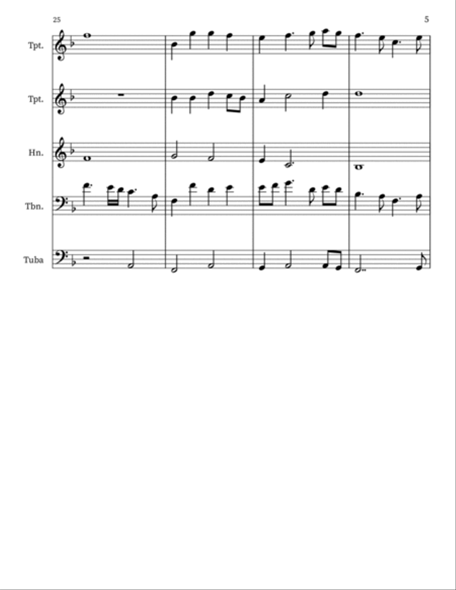 Journey Through Harmon' Brass Quintet scores gallery preview page 5