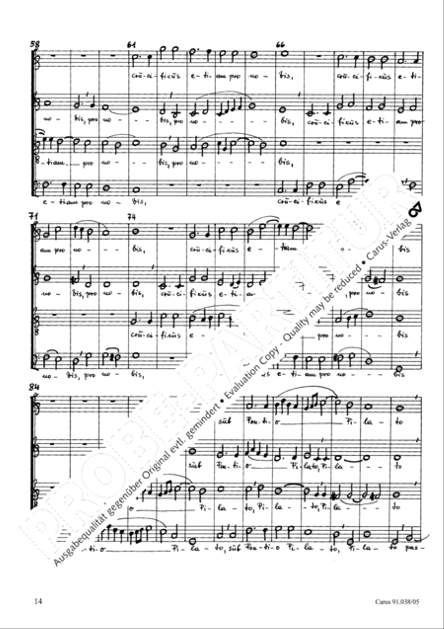 Missa Salvatoris 4-Part scores gallery preview page 15