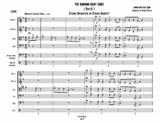 THE BANANA BOAT SONG - String Orchestra or Quartet - Intermediate