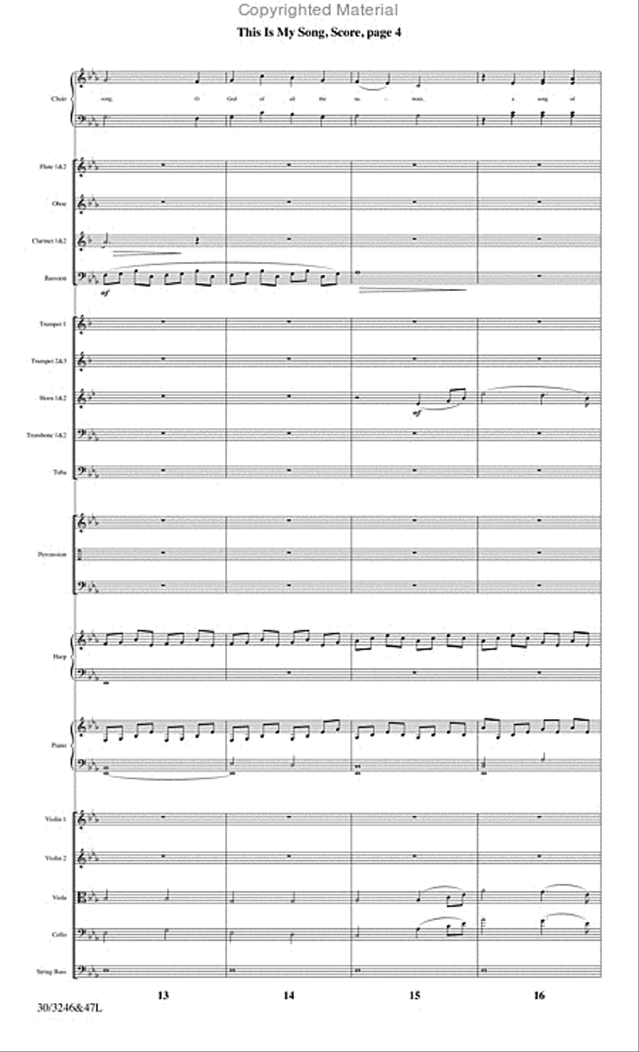 This Is My Song - Orchestral Score and Parts Choir scores gallery preview page 7