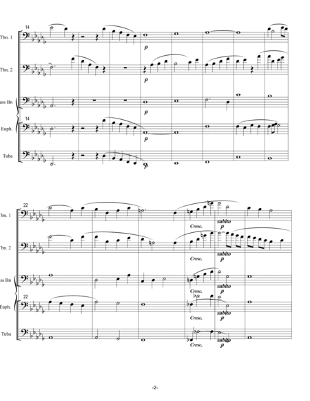 Low Brass Adagio-Saint Saëns -Score image number null
