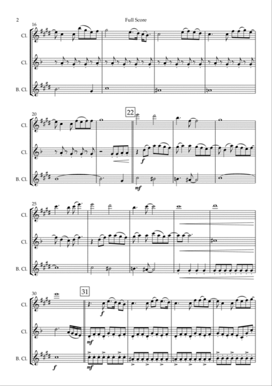 Toss A Coin To Your Witcher Clarinet Trio scores gallery preview page 2