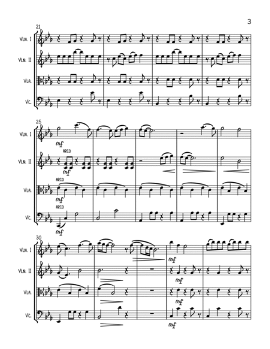 Savage Love String Quartet scores gallery preview page 3