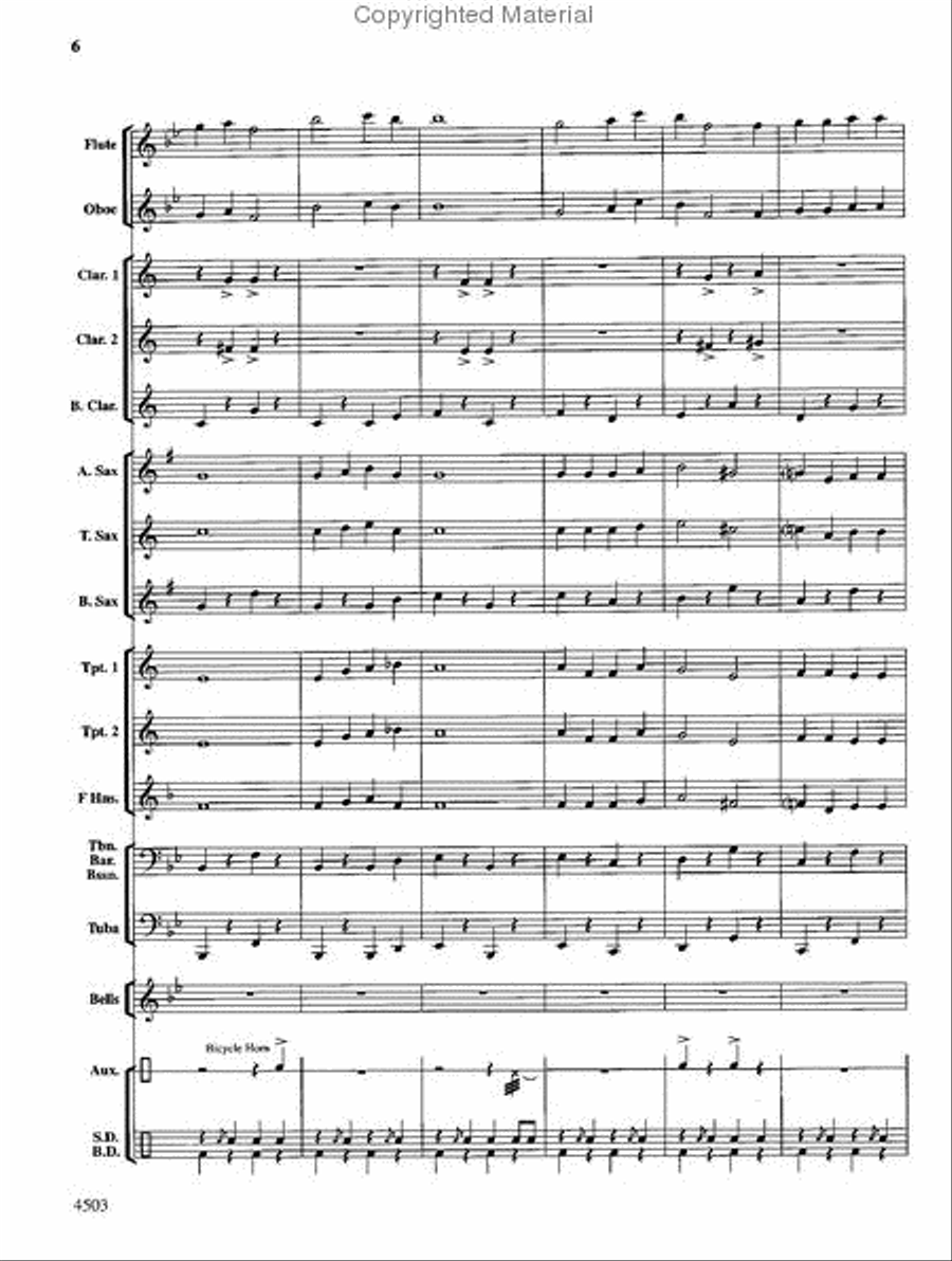 Antique Car Parade Concert Band scores gallery preview page 7