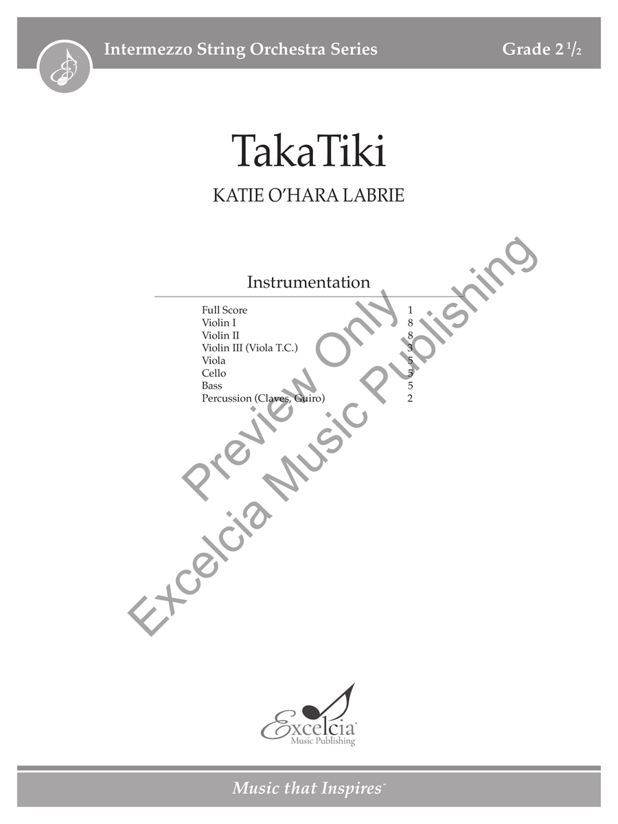 TakaTiki (Standard Set) String Orchestra scores gallery preview page 2