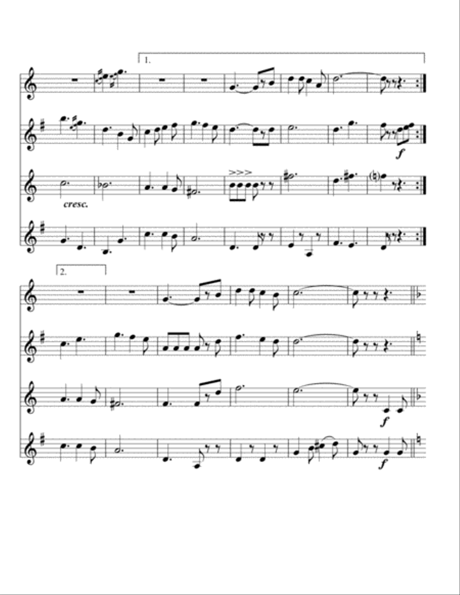 Seventy Six Trombones Woodwind Quartet scores gallery preview page 2