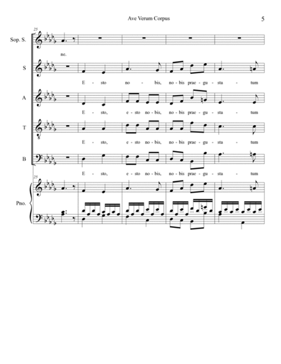 Ave Verum Corpus (Soprano Solo with SATB) image number null