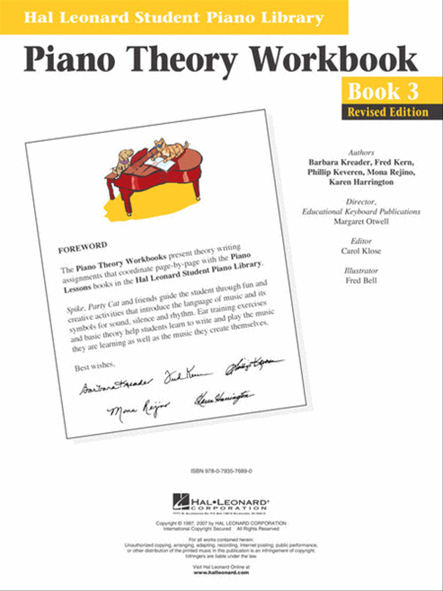 Piano Theory Workbook – Book 3 – Revised Edition Piano Method scores gallery preview page 2